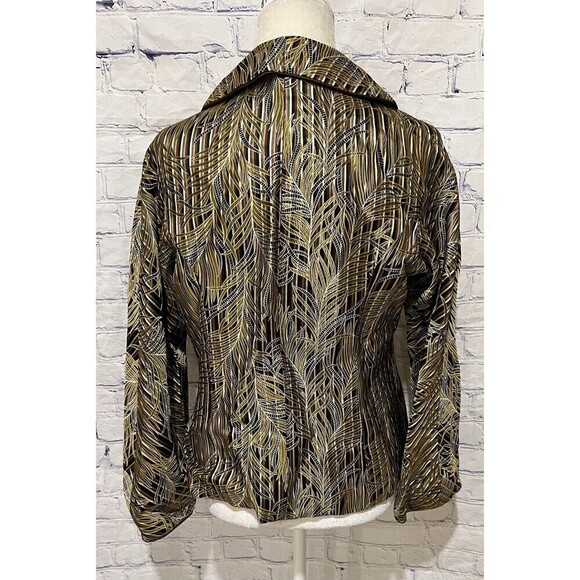 The DragonFly Shop Metallic Gold And Black One Button Blazer Jacket Size XL - Picture 4 of 7